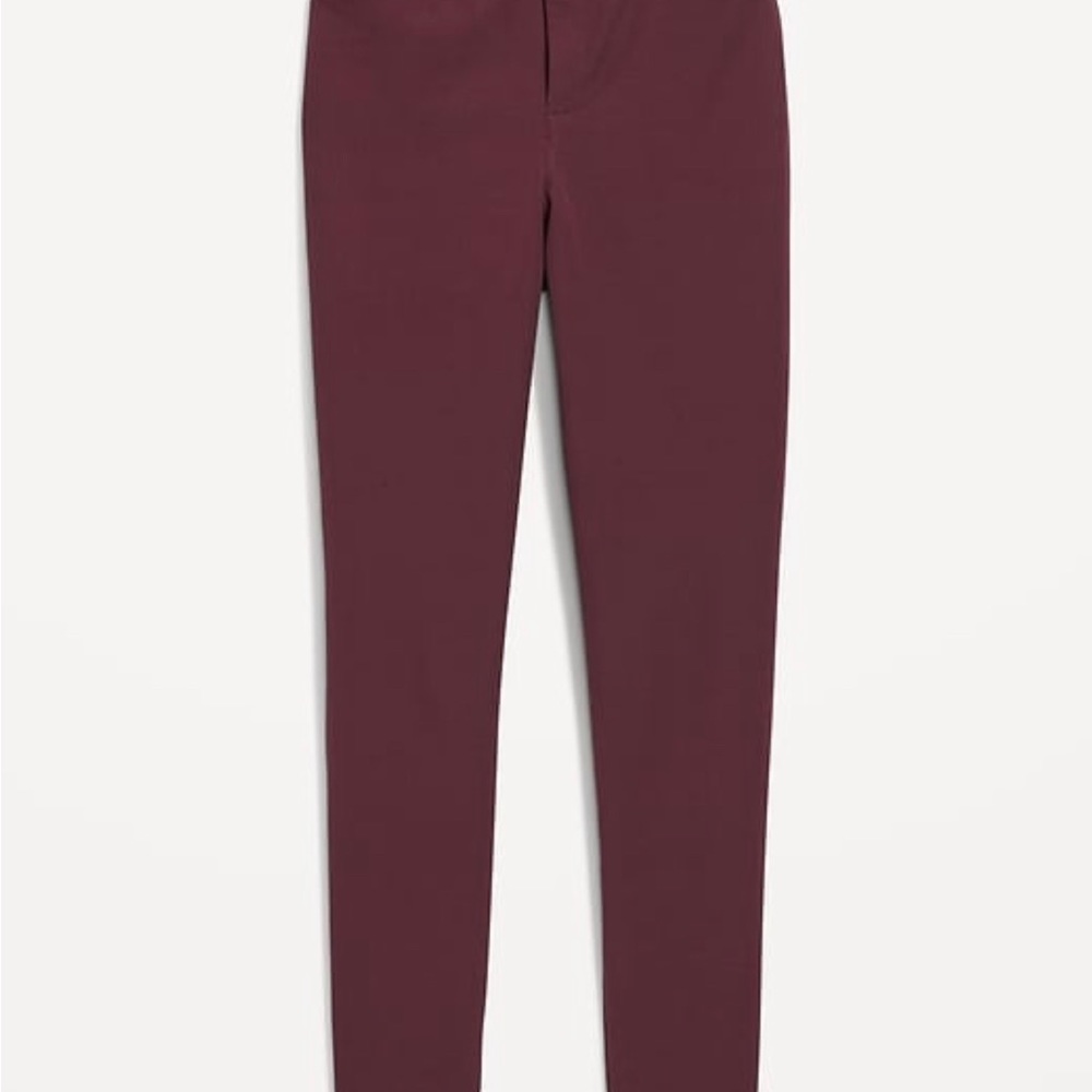 Old Navy High-Rise Pixie Pants, Size 4, Maroon - Picture 2 of 2